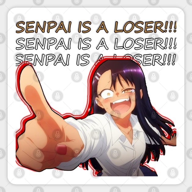 Nagatoro don't toy with me Sticker by saturnswamp